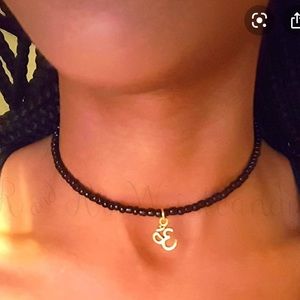 Aviva Rose semi precious & Sterling Ohm choker